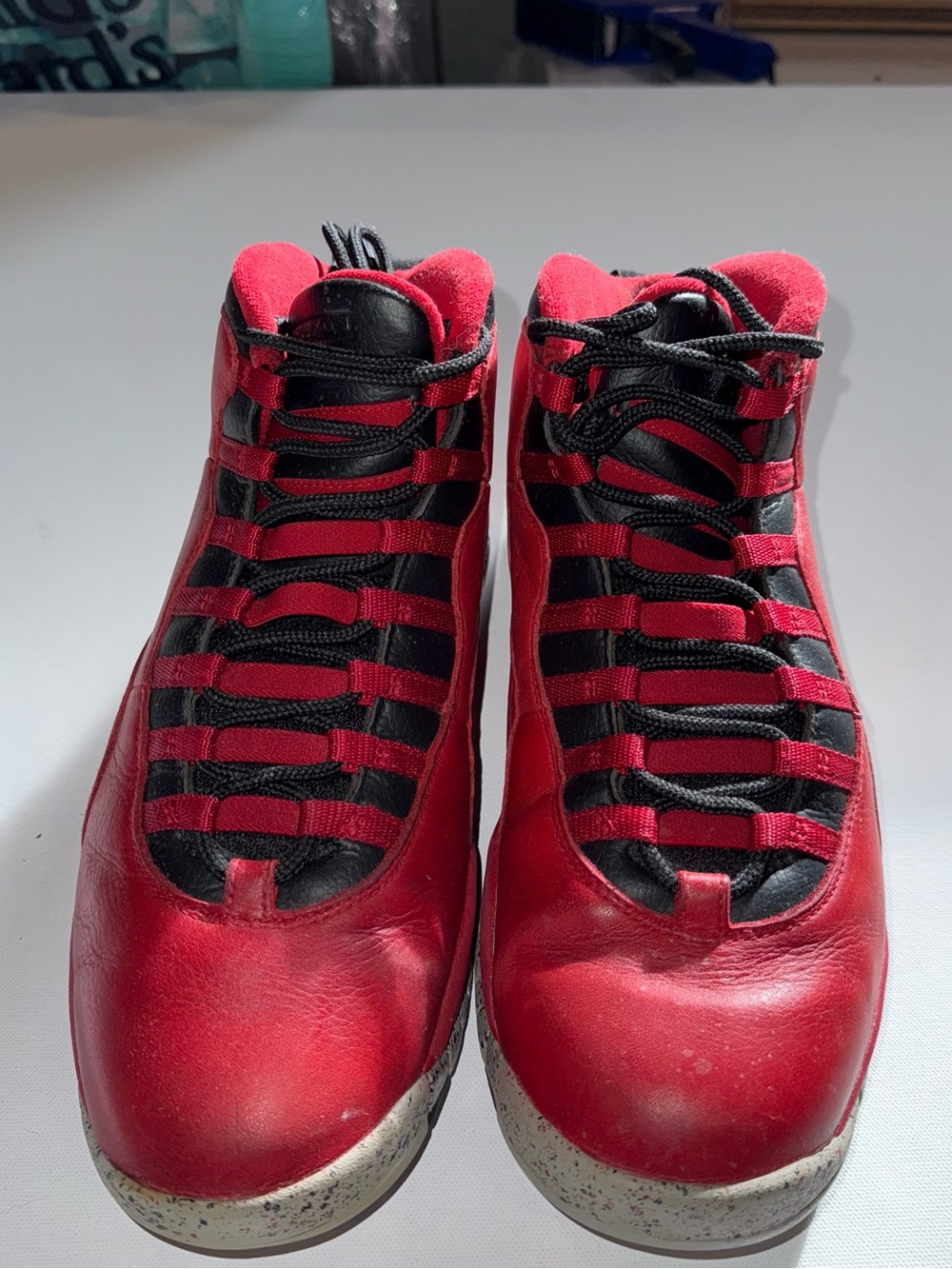 Jordan Men's High-Top Sneakers in Red and Black